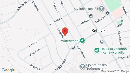Apartments for rent i Reykjanesbær - kort over placeringen