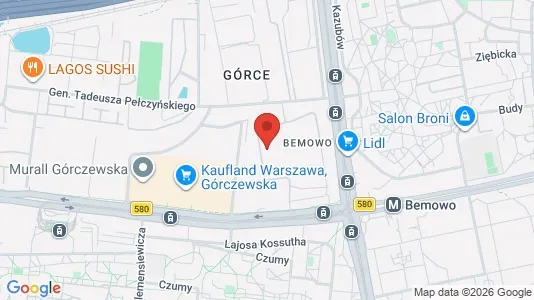 Apartments for rent i Warszawa Wawer - kort over placeringen