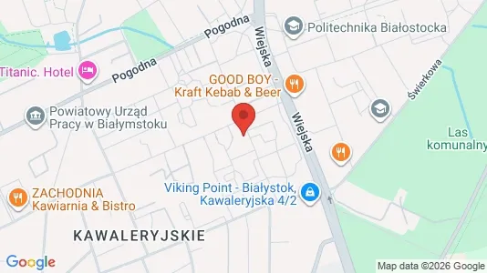 Apartments for rent i Białystok - kort over placeringen