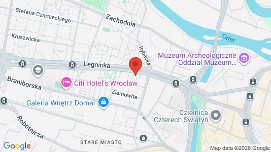 Apartments for rent i Wrocław - kort over placeringen