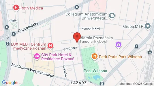 Apartments for rent i Poznań - kort over placeringen
