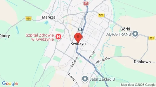 Houses for rent i Kwidzyński - kort over placeringen