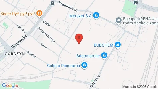 Apartments for rent i Poznań - kort over placeringen