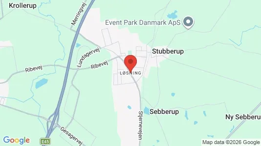 Houses for rent i Løsning - kort over placeringen