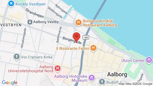 Apartments for rent i Aalborg Center - kort over placeringen