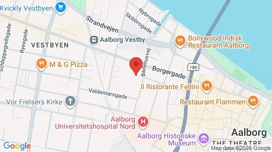 Apartments for rent i Aalborg Center - kort over placeringen