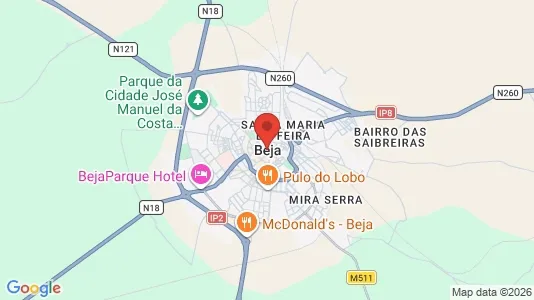 Apartments for rent i Beja - kort over placeringen