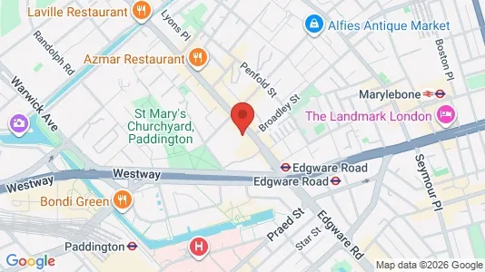 Apartments for rent i London W2 - kort over placeringen