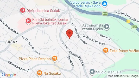 Apartments for rent i Rijeka - kort over placeringen