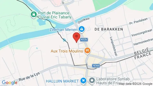 Apartments for rent i Menen - kort over placeringen