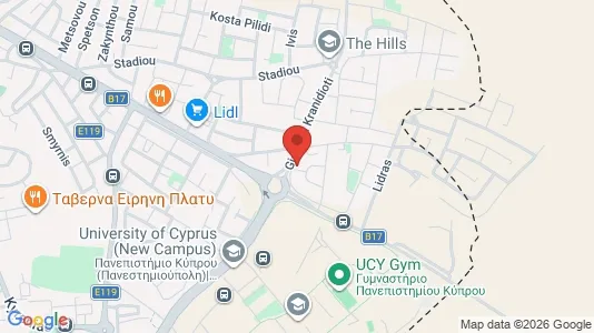 Apartments for rent i Nicosia Aglantzia - kort over placeringen