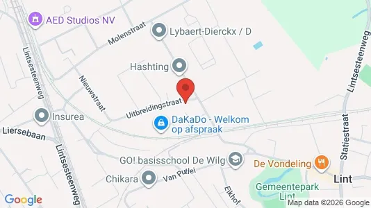Apartments for rent i Lint - kort over placeringen