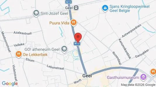 Apartments for rent i Geel - kort over placeringen