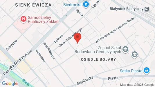 Apartments for rent i Białystok - kort over placeringen