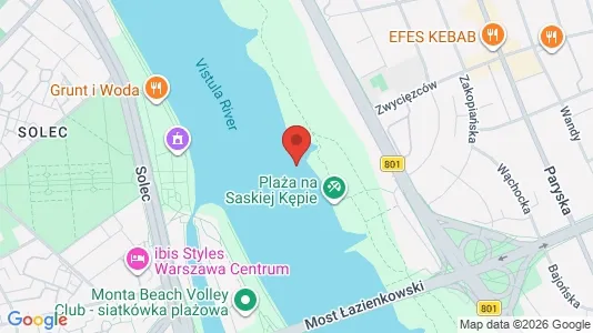 Apartments for rent i Warszawa Praga-Południe - kort over placeringen