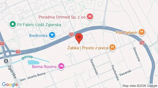 Apartments for rent i Łódź - kort over placeringen