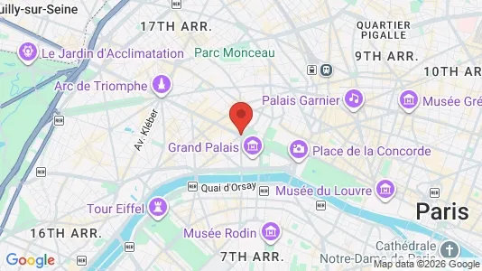Houses for rent i Paris 8ème arrondissement - kort over placeringen