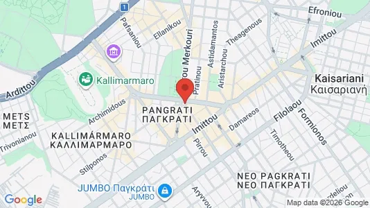 Apartments for rent i Kaisariani - kort over placeringen