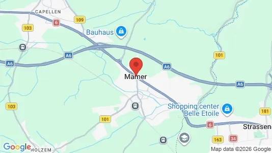Apartments for rent i Mamer - kort over placeringen