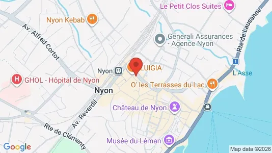Apartments for rent i Nyon - kort over placeringen