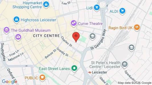 Apartments for rent i Leicester - Leicestershire - kort over placeringen