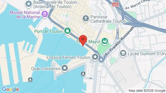 Apartments for rent i Toulon - kort over placeringen