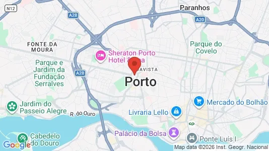 Apartments for rent i Porto Ramalde - kort over placeringen