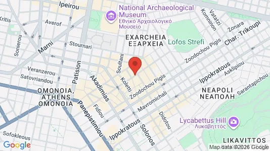 Apartments for rent i Athens Exarchia - kort over placeringen