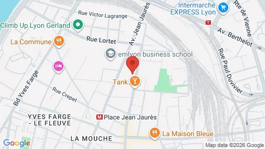 Apartments for rent i Lyon - kort over placeringen