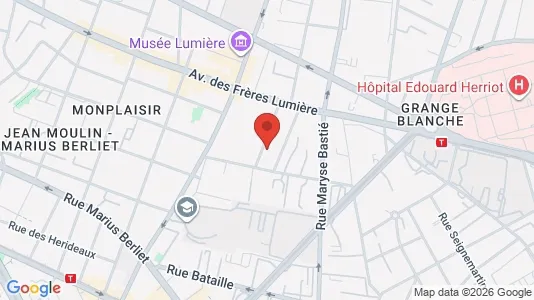 Apartments for rent i Lyon - kort over placeringen