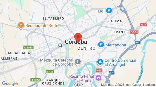 Apartments for rent i Córdoba - kort over placeringen