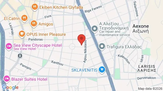 Apartments for rent i Glyfada - kort over placeringen