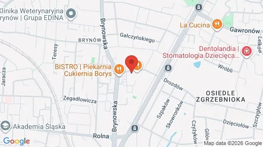 Apartments for rent i Katowice - kort over placeringen
