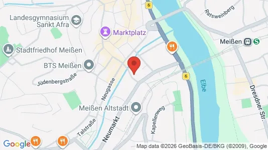 Apartments for rent i Meissen - kort over placeringen