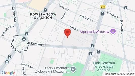 Rooms for rent i Wrocław - kort over placeringen