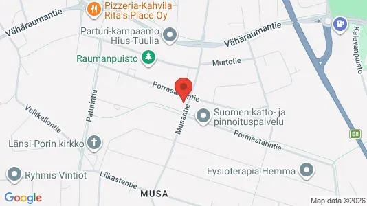Apartments for rent i Pori - kort over placeringen