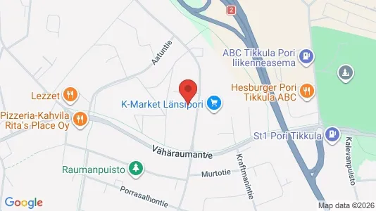 Apartments for rent i Pori - kort over placeringen