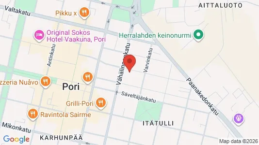Apartments for rent i Pori - kort over placeringen