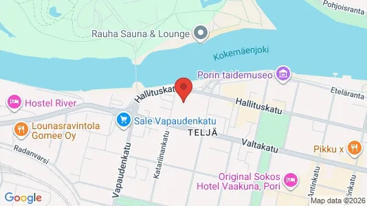 Apartments for rent i Pori - kort over placeringen