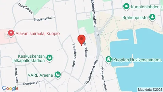 Apartments for rent i Kuopio - kort over placeringen