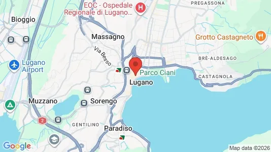 Apartments for rent i Lugano - kort over placeringen