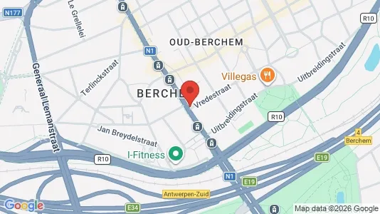 Apartments for rent i Antwerp Berchem - kort over placeringen