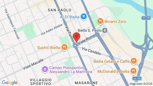 Apartments for rent i Biella - kort over placeringen
