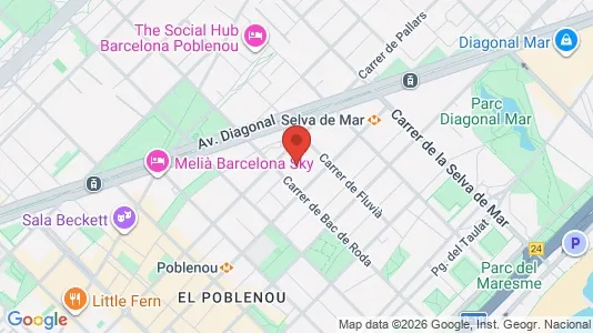 Apartments for rent i Barcelona Sant Martí - kort over placeringen