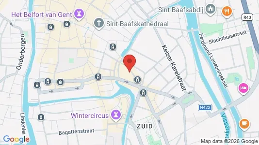 Apartments for rent i Stad Gent - kort over placeringen