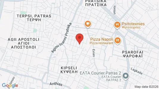 Apartments for rent i Patras - kort over placeringen