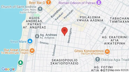 Apartments for rent i Patras - kort over placeringen