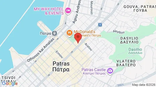 Apartments for rent i Patras - kort over placeringen