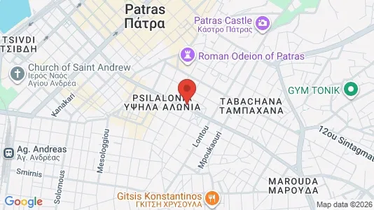 Apartments for rent i Patras - kort over placeringen