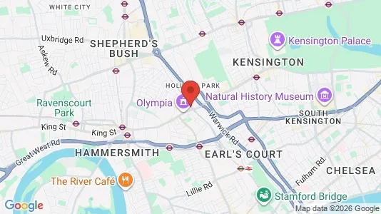 Rooms for rent i London W14 - kort over placeringen